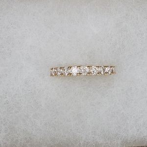 ❤️ 14K Yellow Gold Eternity Band with CZ